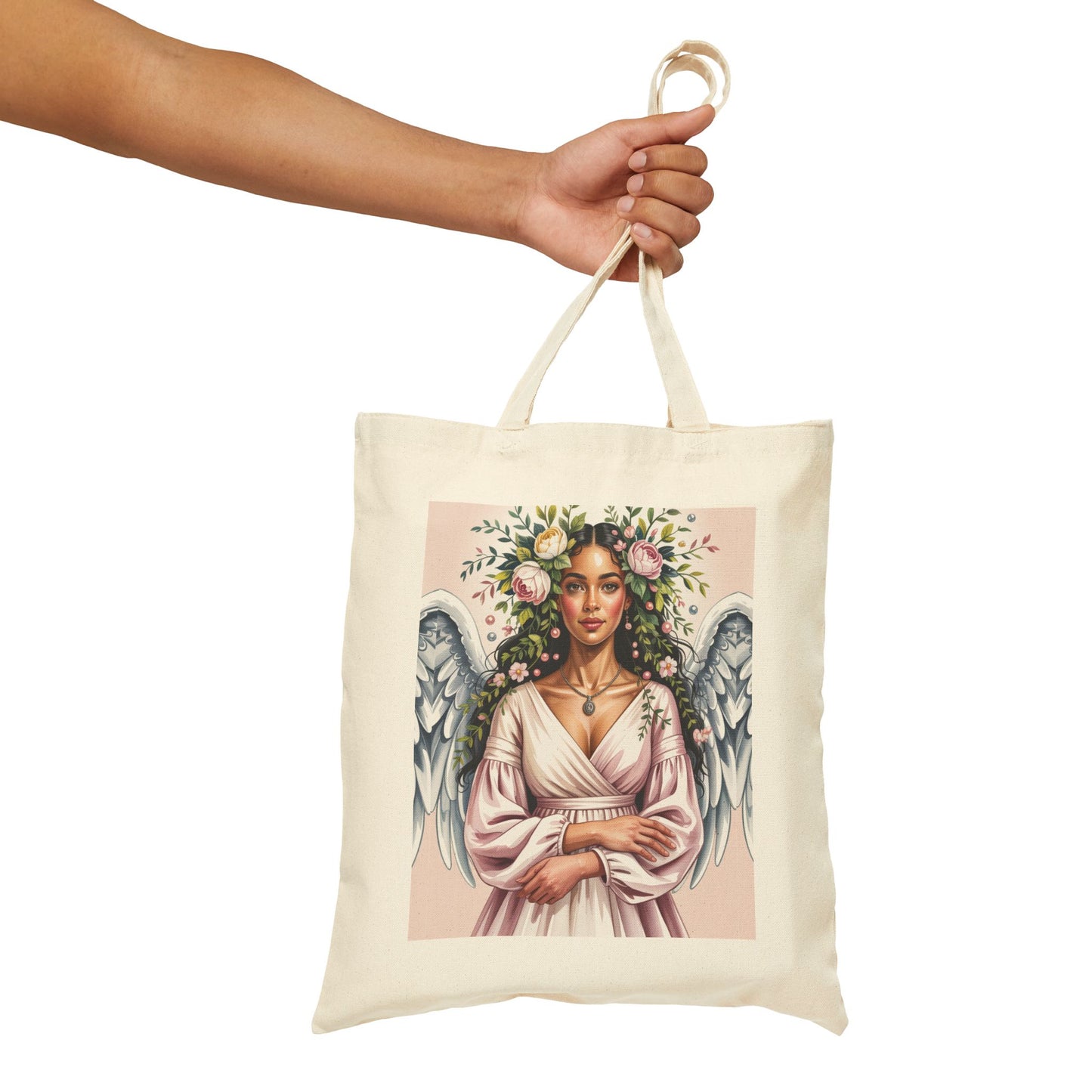 Angel & InspirationalTote Bag, Eco-Friendly Shopping Bag, Unique Gift for Her, Boho Tote for Every Day