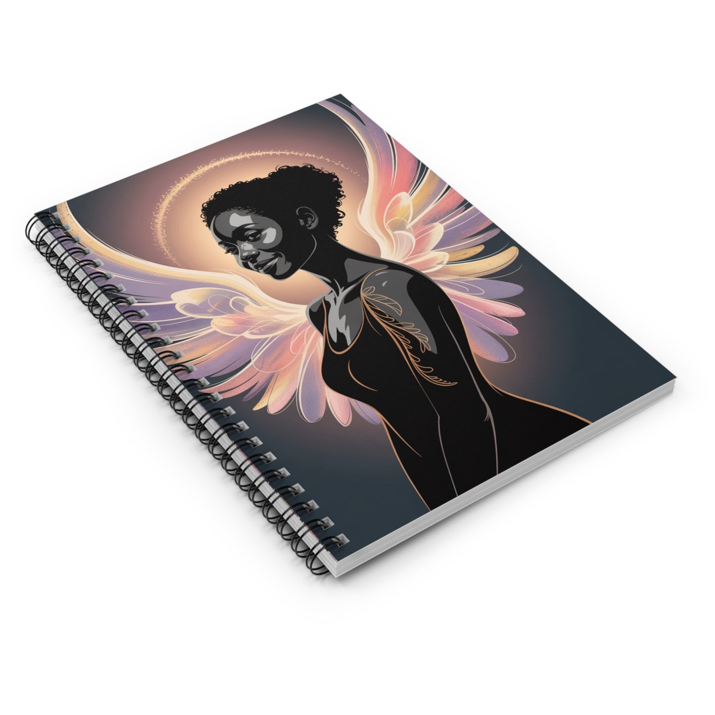 Angel Wings Spiral Notebook - Inspirational Journal for Creativity, Gift for Writers, Dreamers, Artists, Stationery, Self-Reflection