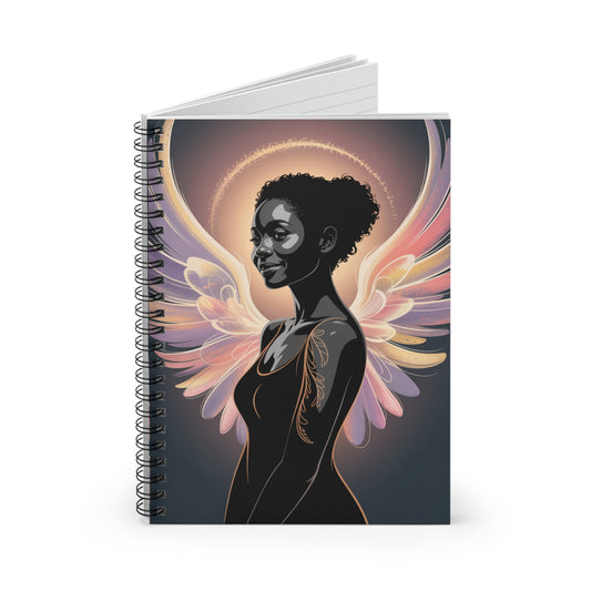 Angel Wings Spiral Notebook - Inspirational Journal for Creativity, Gift for Writers, Dreamers, Artists, Stationery, Self-Reflection