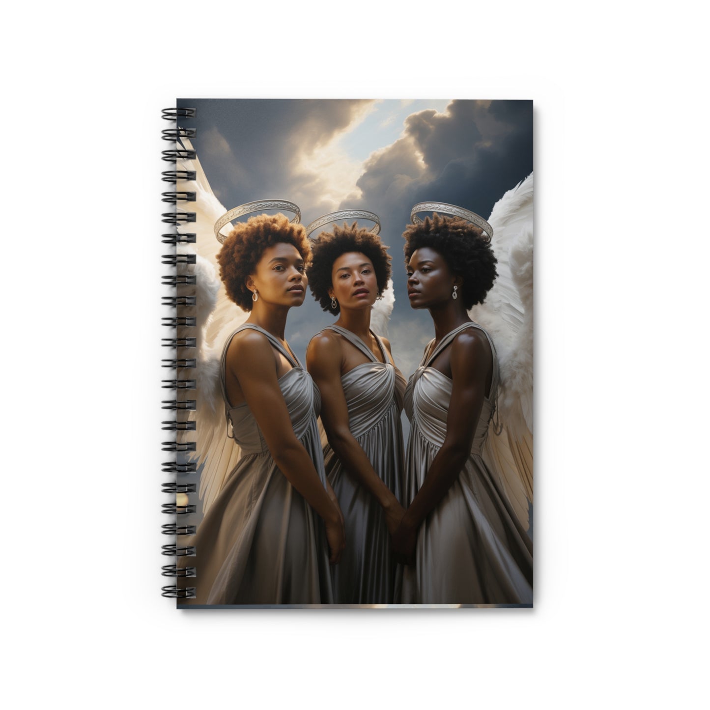 Angelic Embrace Spiral Notebook - Ruled Line, Journal for Dreamers