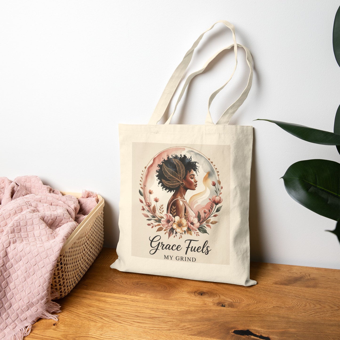 Grace Fuels My Grind - Canvas Tote Bag