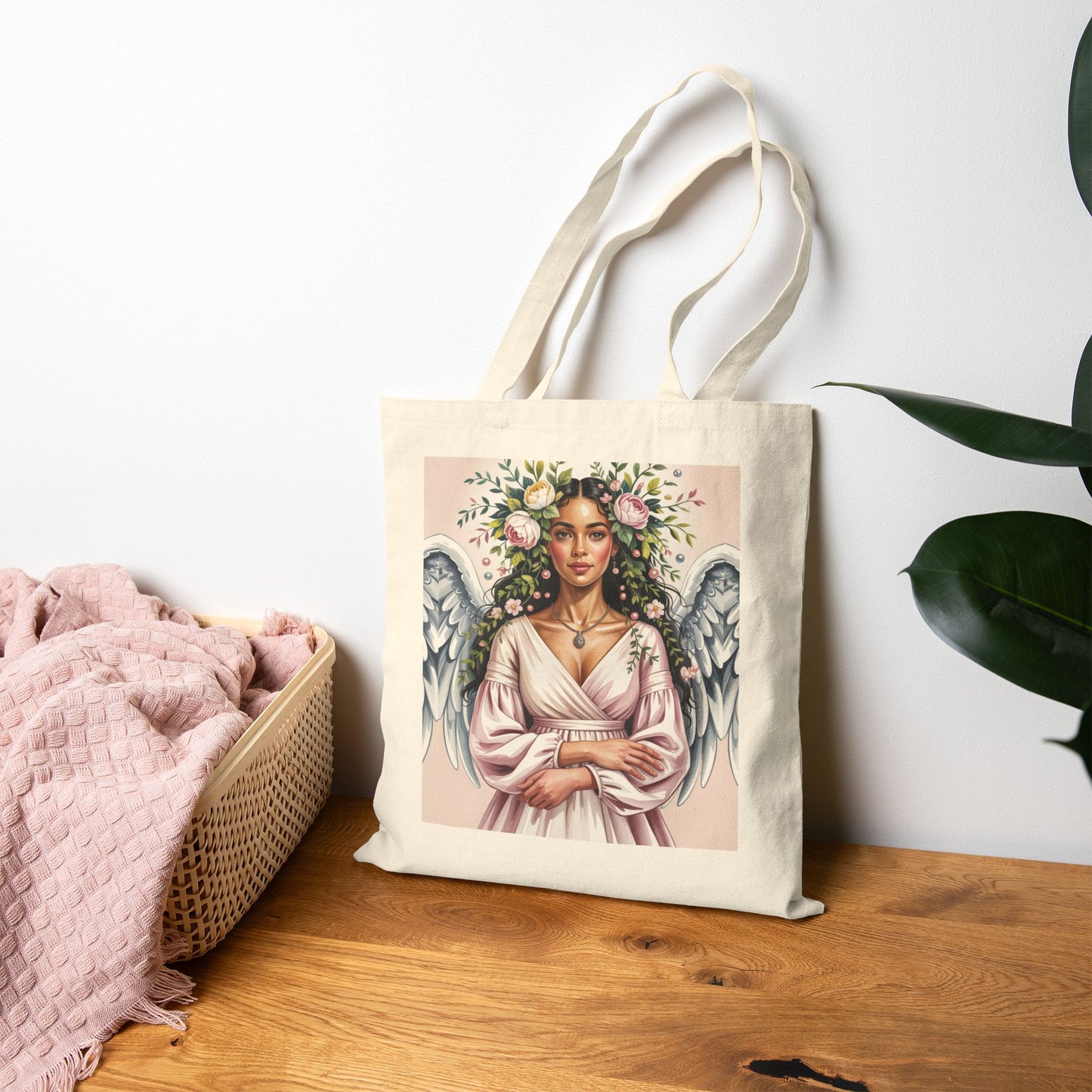 Angel & InspirationalTote Bag, Eco-Friendly Shopping Bag, Unique Gift for Her, Boho Tote for Every Day
