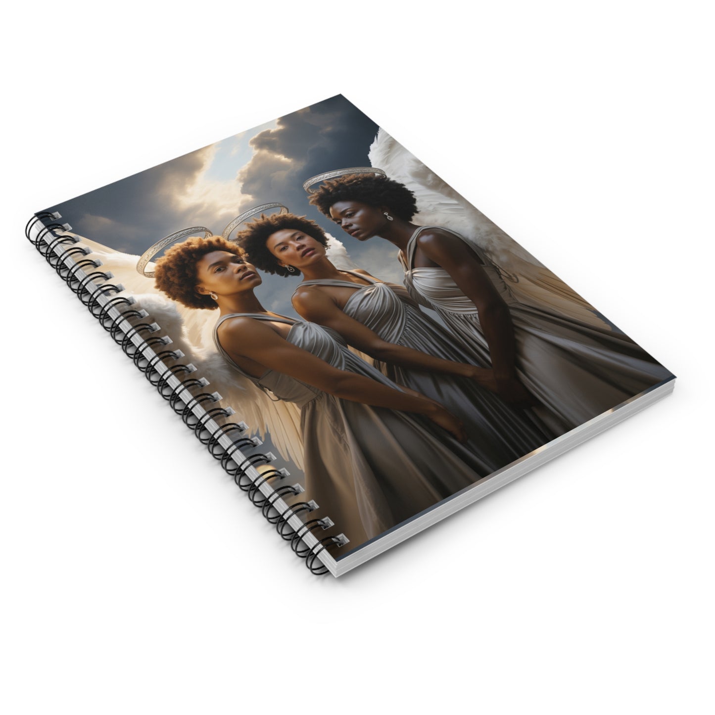 Angelic Embrace Spiral Notebook - Ruled Line, Journal for Dreamers