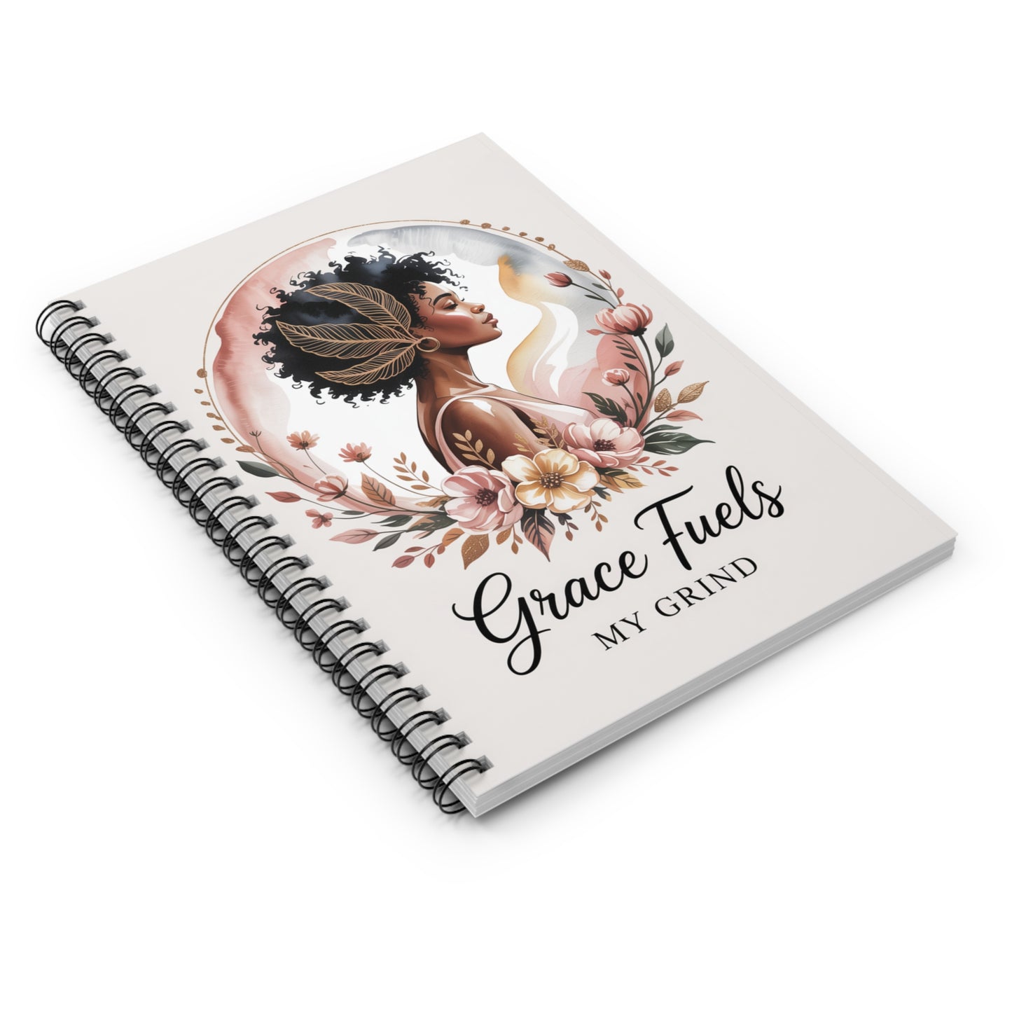 Grace Fuels My Grind Spiral Notebook - Ruled Line, Journal for Grace
