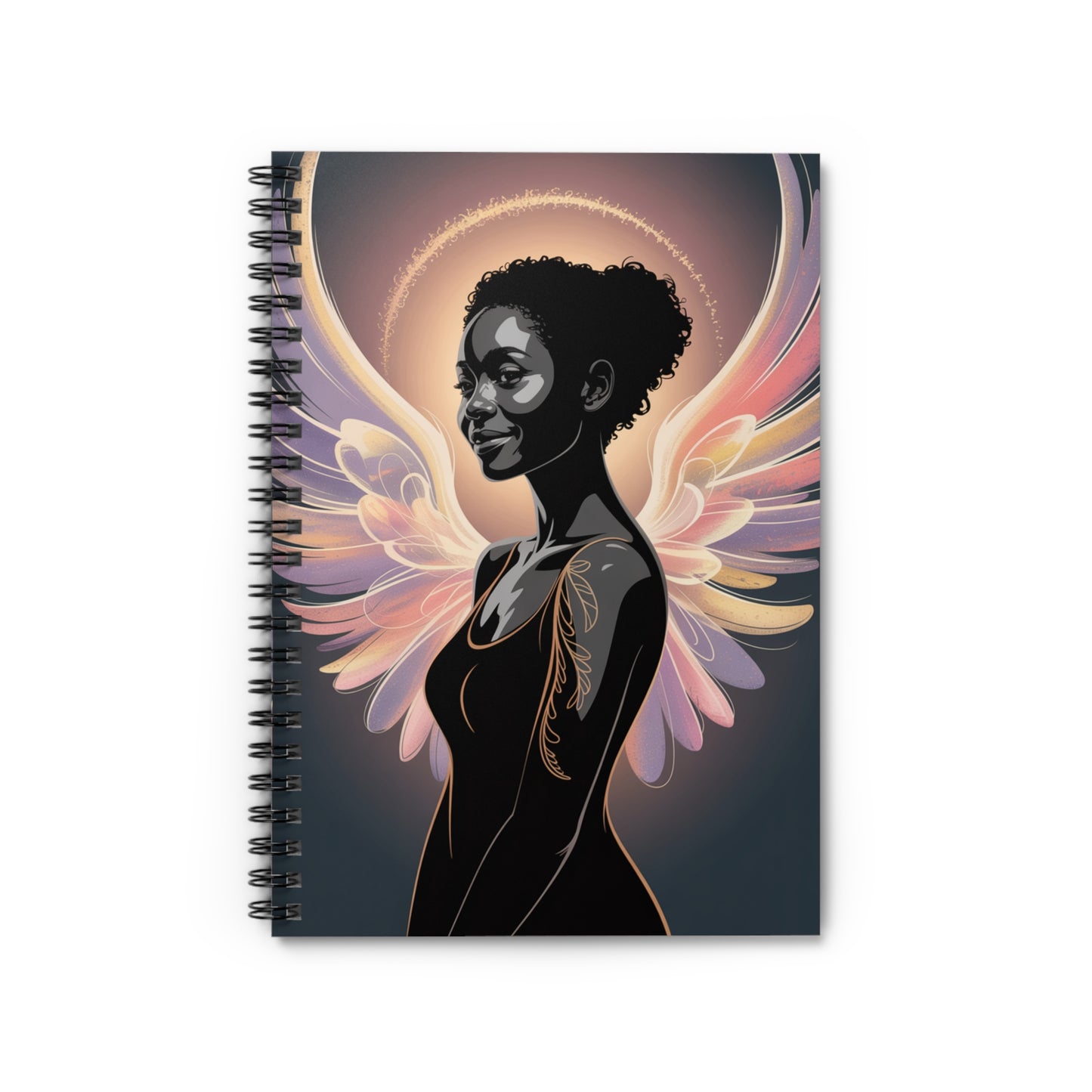 Angel Wings Spiral Notebook - Inspirational Journal for Creativity, Gift for Writers, Dreamers, Artists, Stationery, Self-Reflection