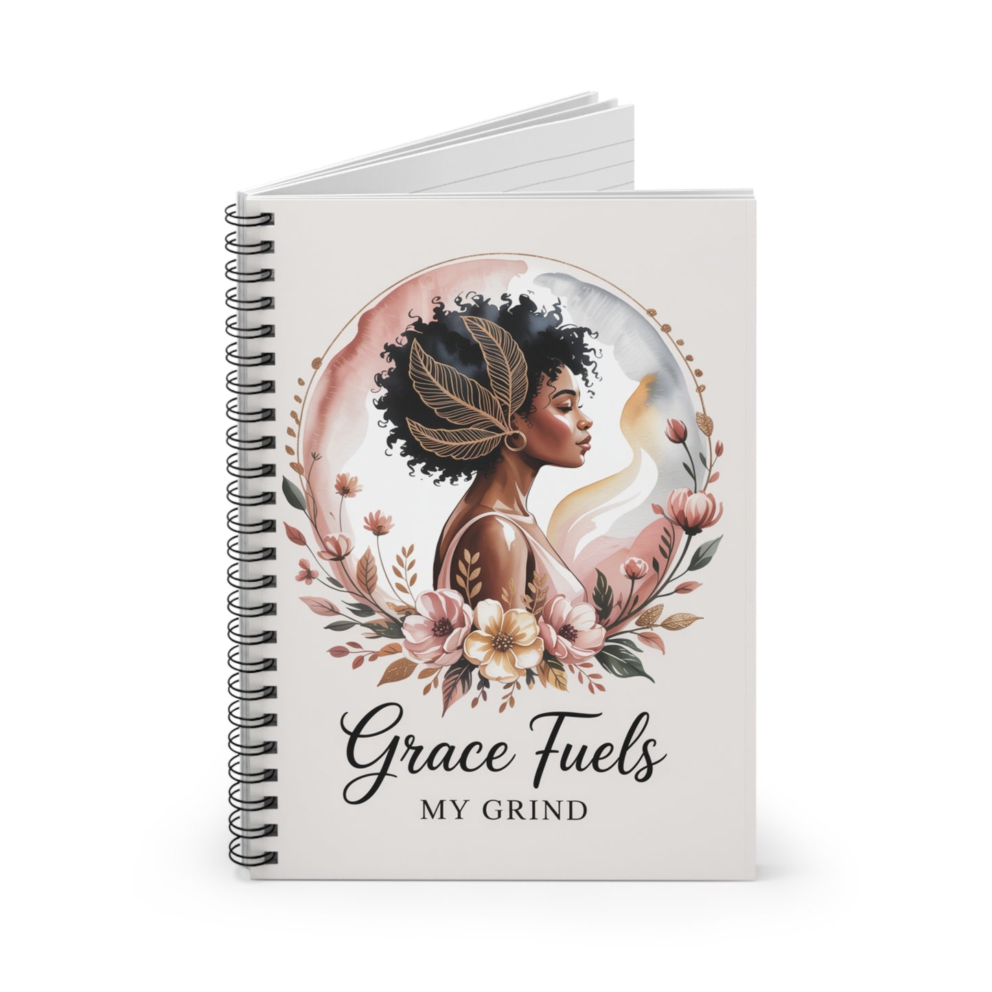 Grace Fuels My Grind Spiral Notebook - Ruled Line, Journal for Grace