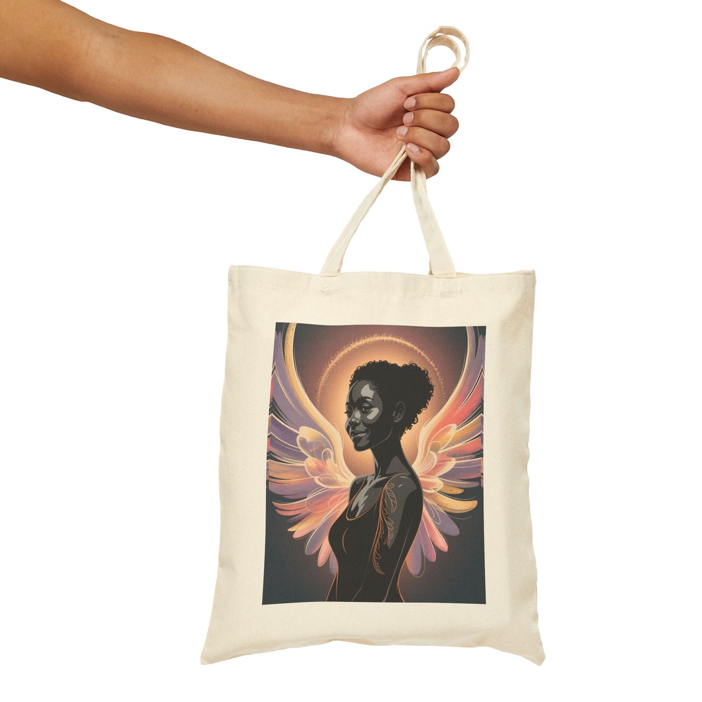 Spiritual Inspirational Cotton Canvas Tote Bag, Eco-Friendly Shopping Bag, Positive Affirmation, Motivational Gift, Women’s Empowerment