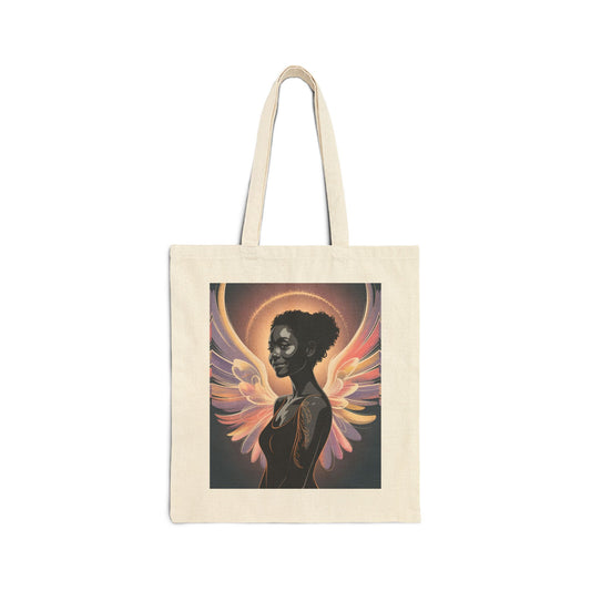 Spiritual Inspirational Cotton Canvas Tote Bag, Eco-Friendly Shopping Bag, Positive Affirmation, Motivational Gift, Women’s Empowerment